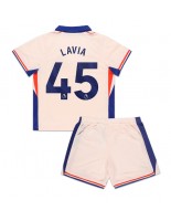 Chelsea Romeo Lavia #45 Vieraspaita Lasten 2024-25 Lyhythihainen (+ shortsit)